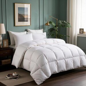 goose feather white comforter with hotel luxury style