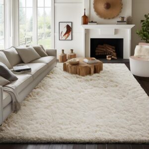 Plush area rug to create a cozy and elegant living room