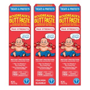 Boudreaux’s Butt Paste maximum strength diaper rash cream with zinc oxide for soothing and protecting baby skin
