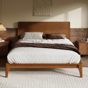 mid century bed frame for a stylish bedroom