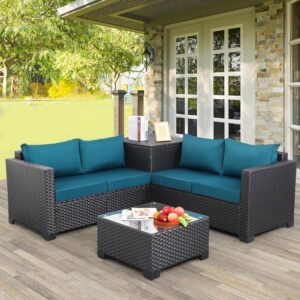 Rattan loveseats for small outdoor spaces