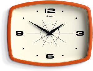 retro mid century wall clock for modern living room decor