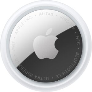 Apple AirTag key tracker used with wallet and keys 