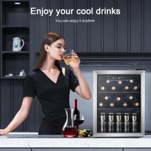 mini drink fridge for home office or kitchen organization